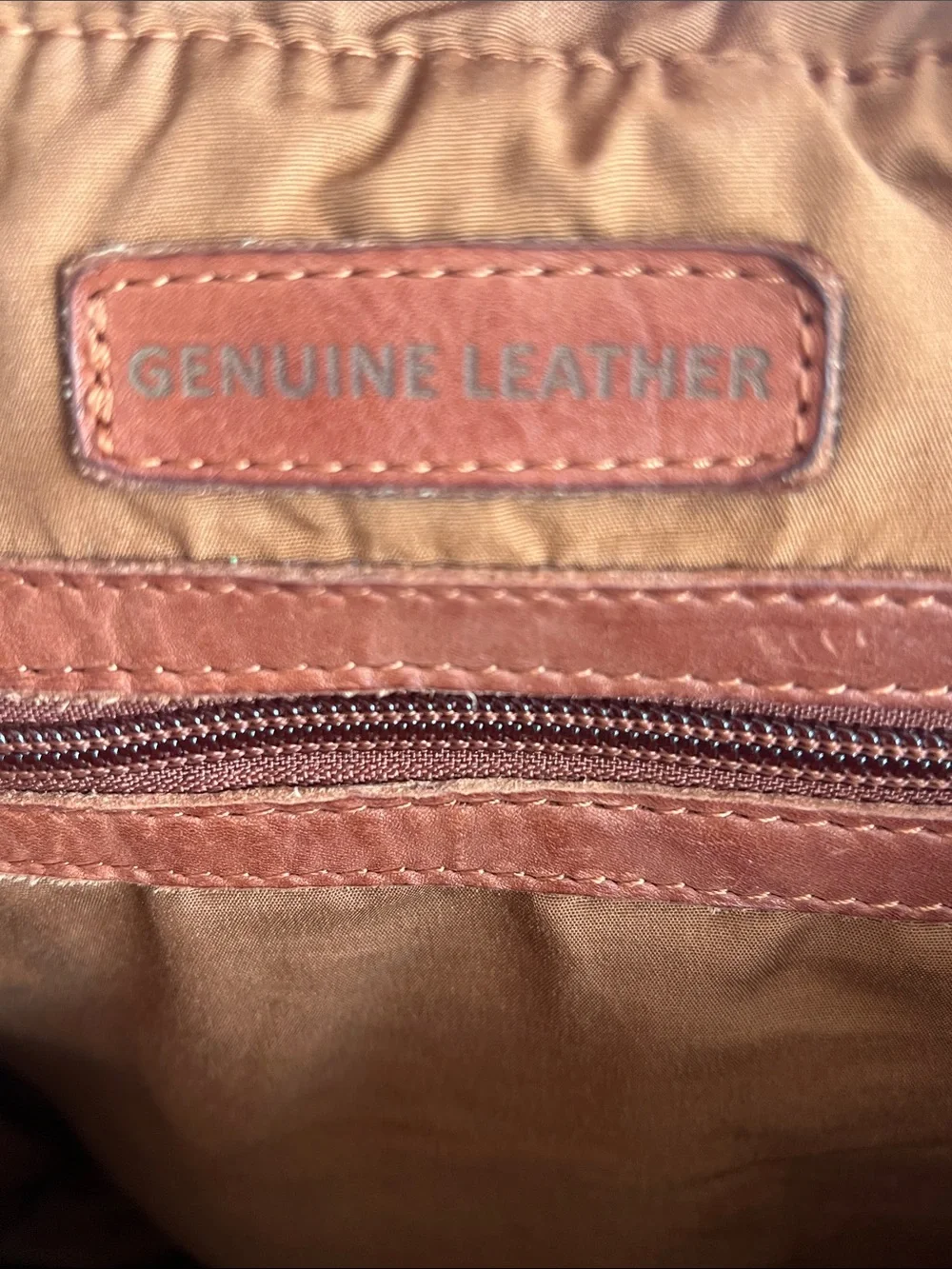 Marta Ponti Classic Brown Genuine Leather Tote Computer Bag Electronic Bag